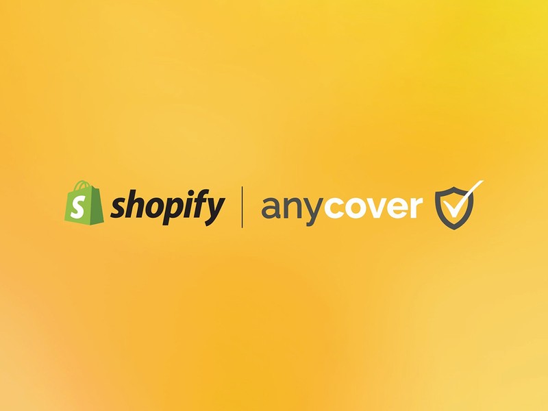 anycover และโลโก้ Shopify